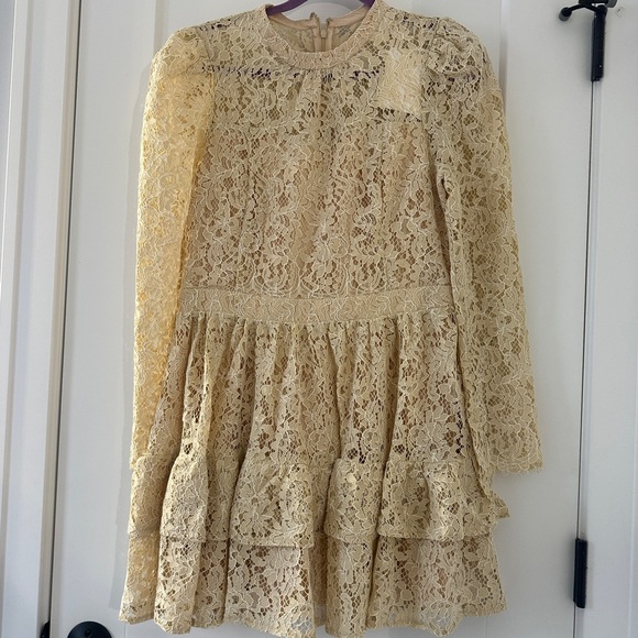 Metallic Lace Mini Dress NWT - Picture 9 of 9